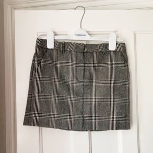 Tailored Checked Skirt